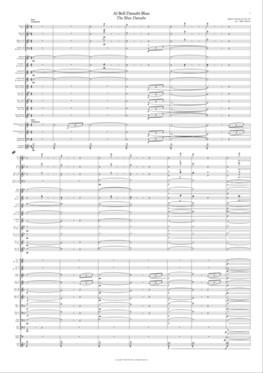 The Blue Danube The Blue Danube Concert Band scores gallery preview page 3