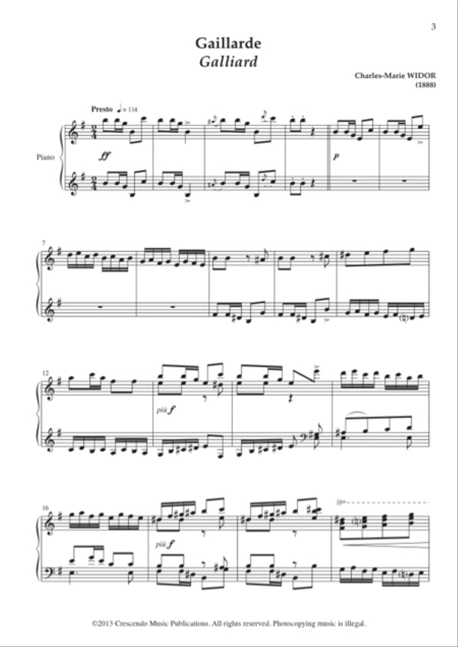 Gaillarde Piano Solo scores gallery preview page 2