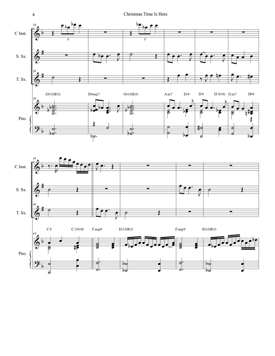 Christmas Time Is Here Woodwind Duet scores gallery preview page 4