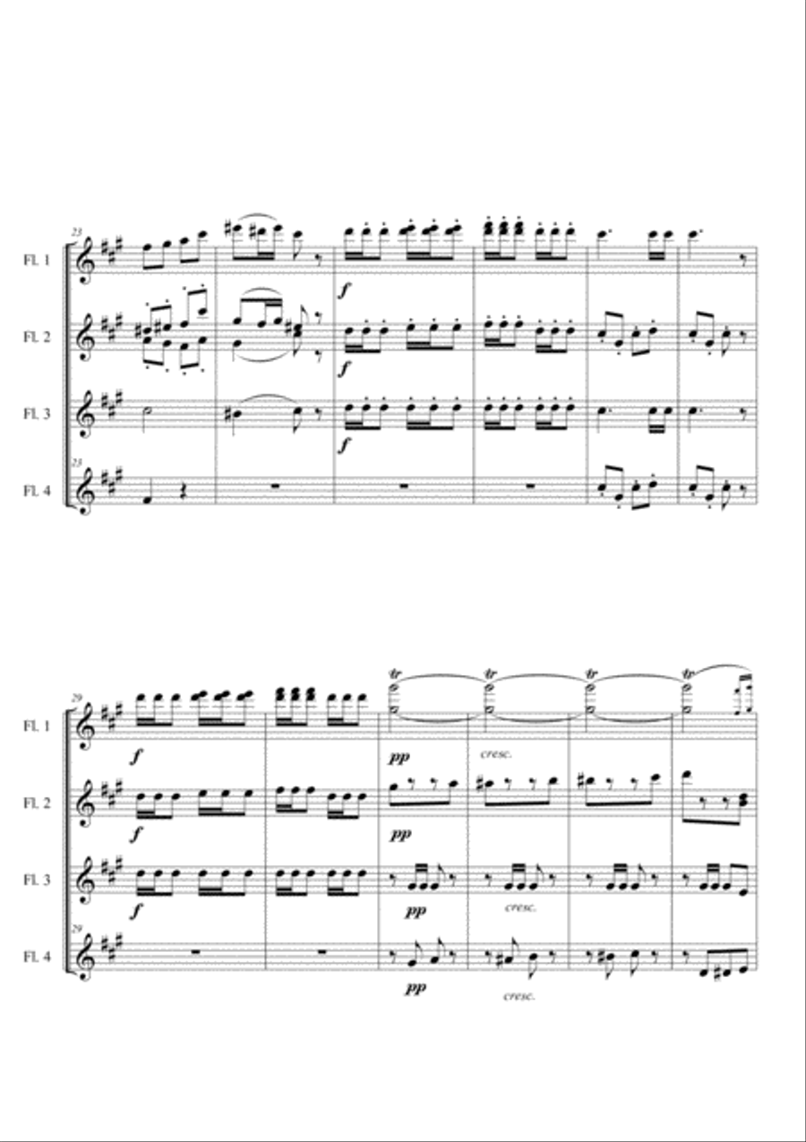 CARMEN Prelude (C-Flute Choir) Flute Choir scores gallery preview page 3