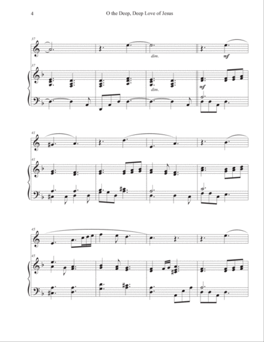 O the Deep, Deep Love of Jesus (French Horn - Piano) Horn scores gallery preview page 4