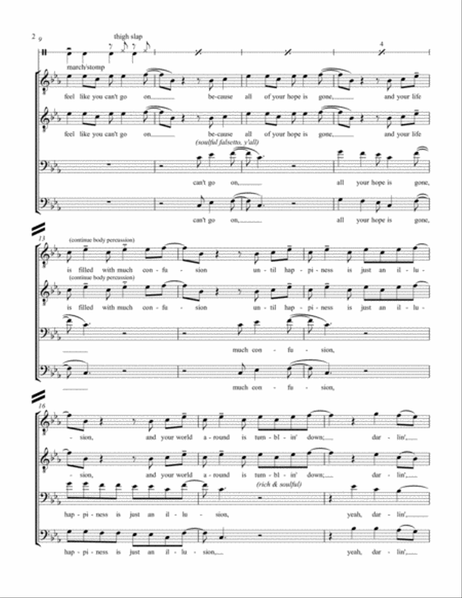 Reach Out And I'll Be There TTBB scores gallery preview page 2