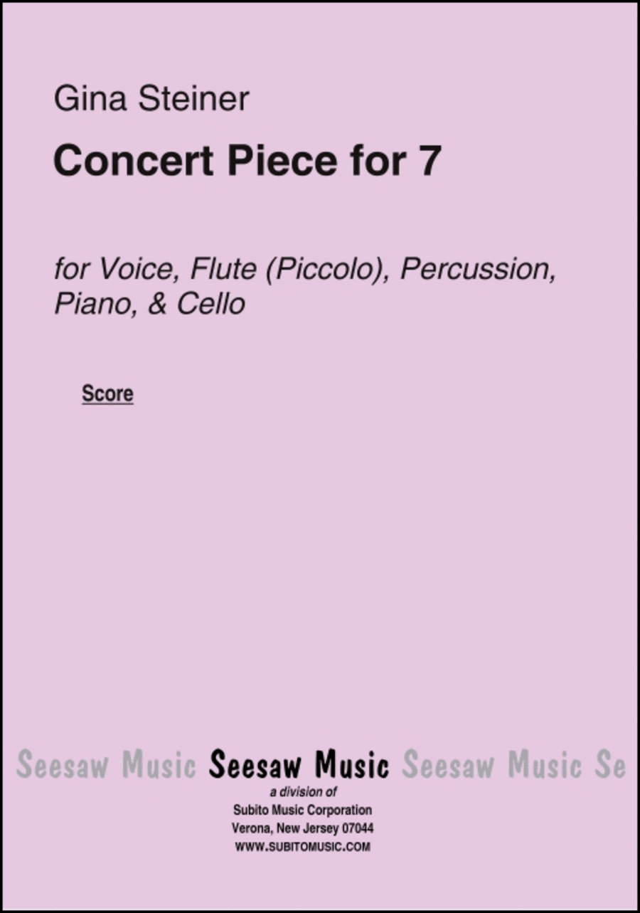 Concert Piece for 7 Choir scores gallery preview page 1