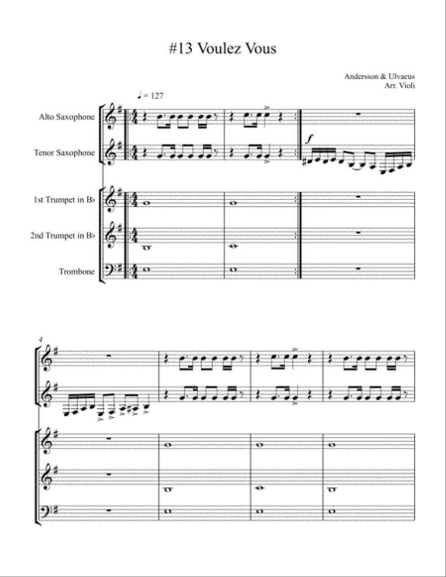 Voulez-vous Small Ensemble scores gallery preview page 1