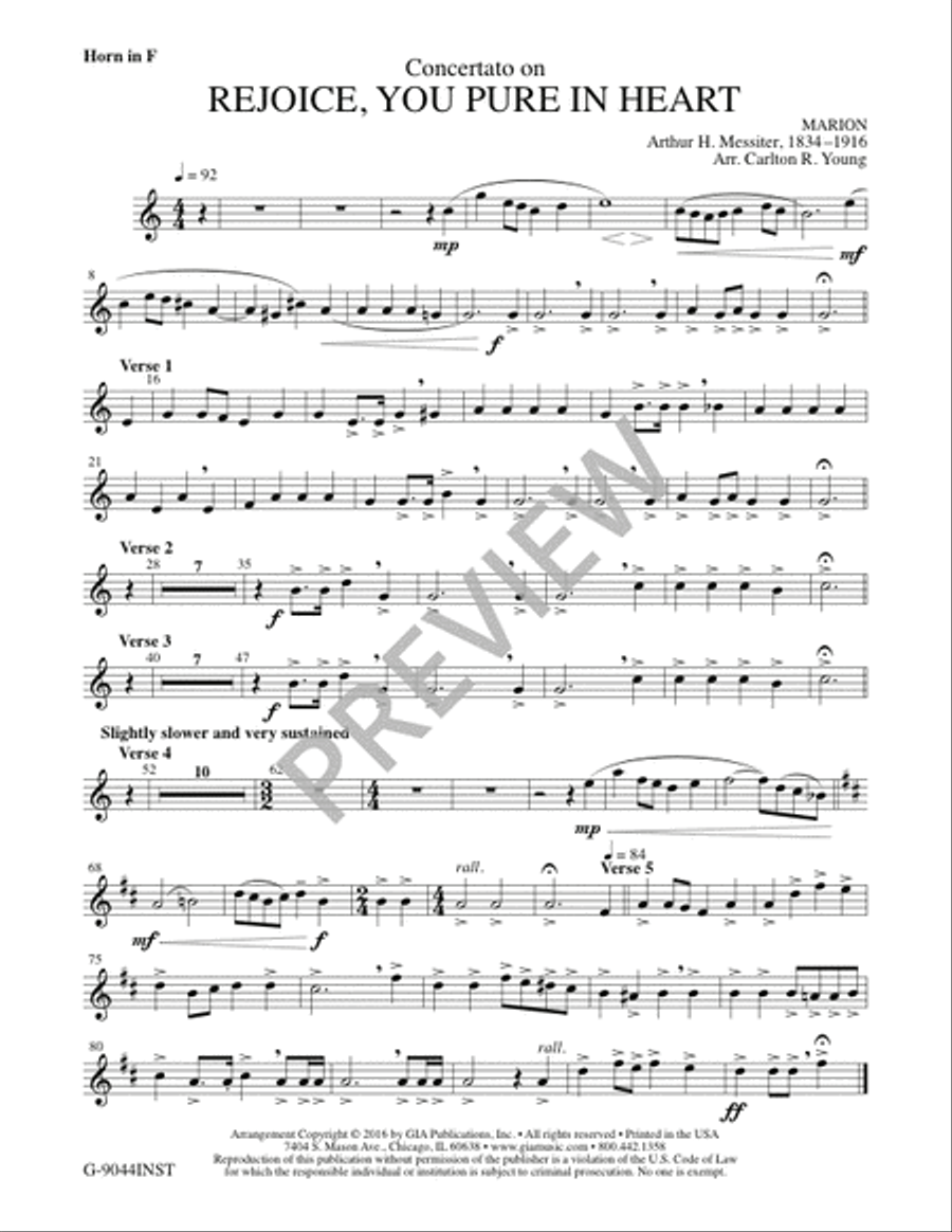 Rejoice, You Pure In Heart - Full Score and Parts 4-Part scores gallery preview page 22