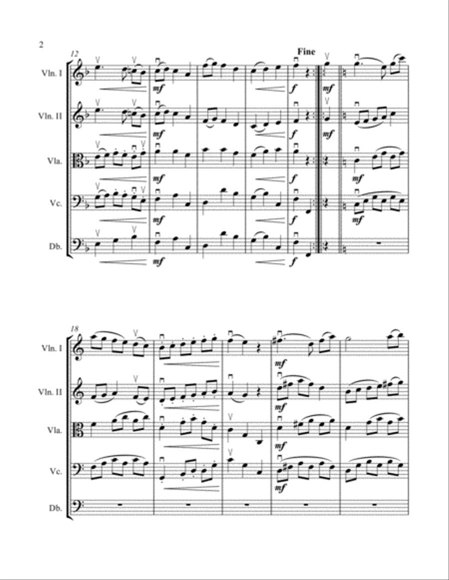Minuet and Trio String Orchestra scores gallery preview page 2
