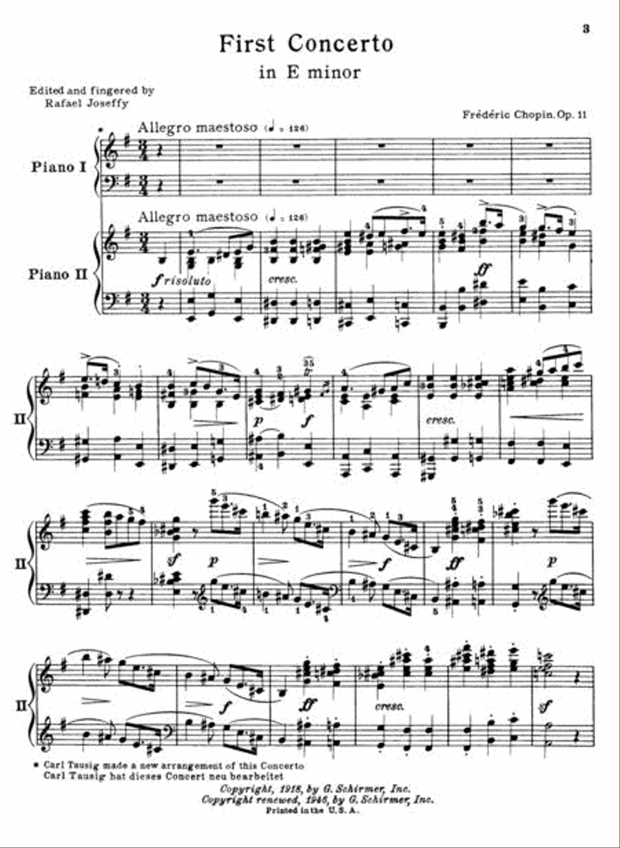 Concerto No. 1 in E Minor, Op. 11 Piano Solo scores gallery preview page 2