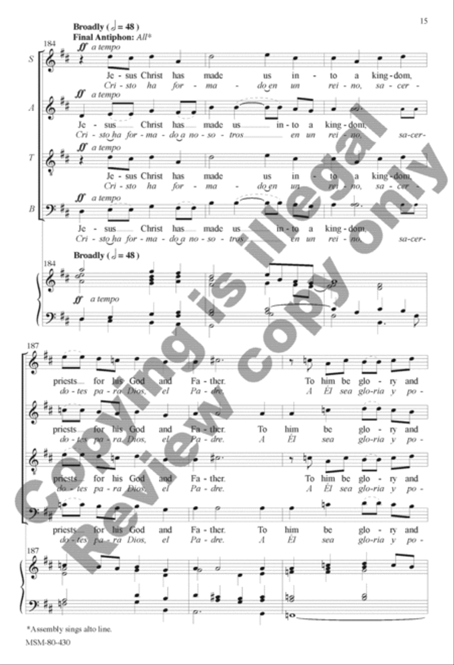 Canticle of Jesus Christ, Our Redeemer 4-Part scores gallery preview page 30