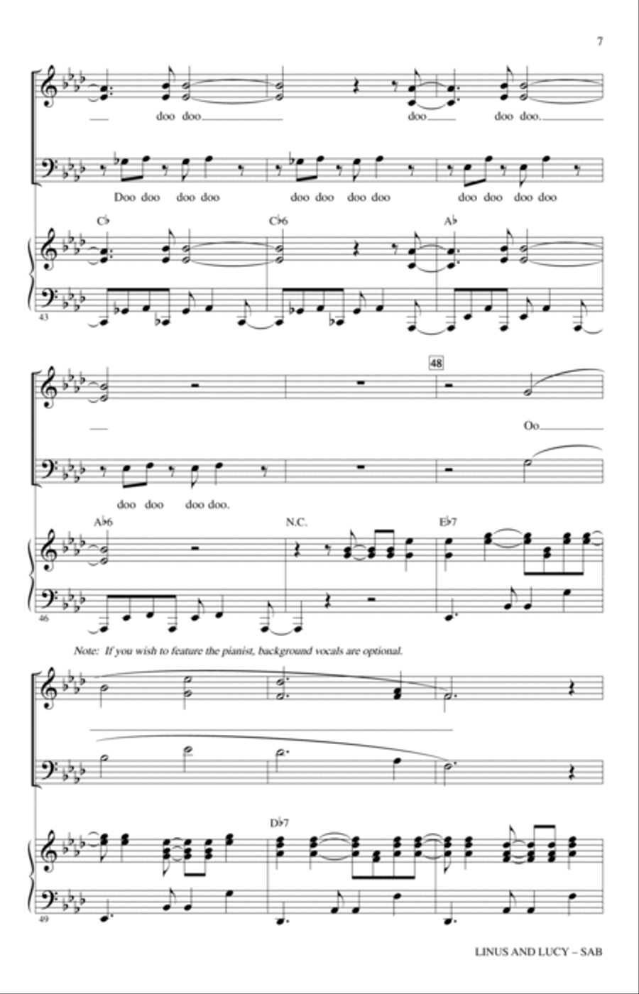 Linus And Lucy 3-Part scores gallery preview page 6