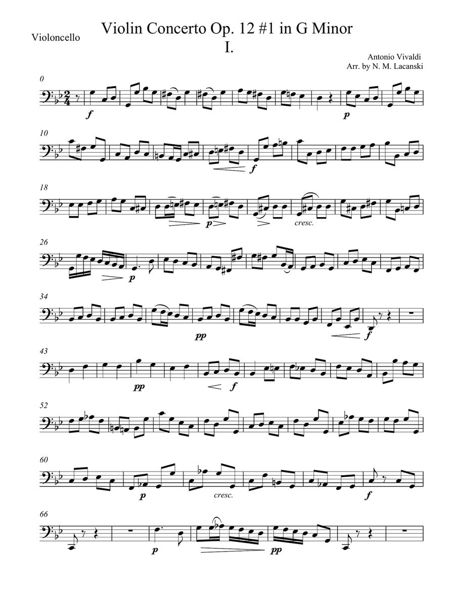 Violin Concerto Op. 12 #1 in G Minor First Movement String Orchestra scores gallery preview page 4