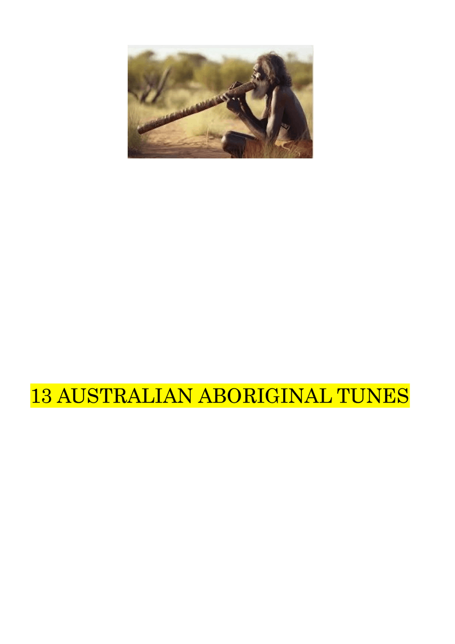 AUSTRALIAN ABORIGINAL TUNES Treble instrument & optional claves. Oboe Solo scores gallery preview page 1