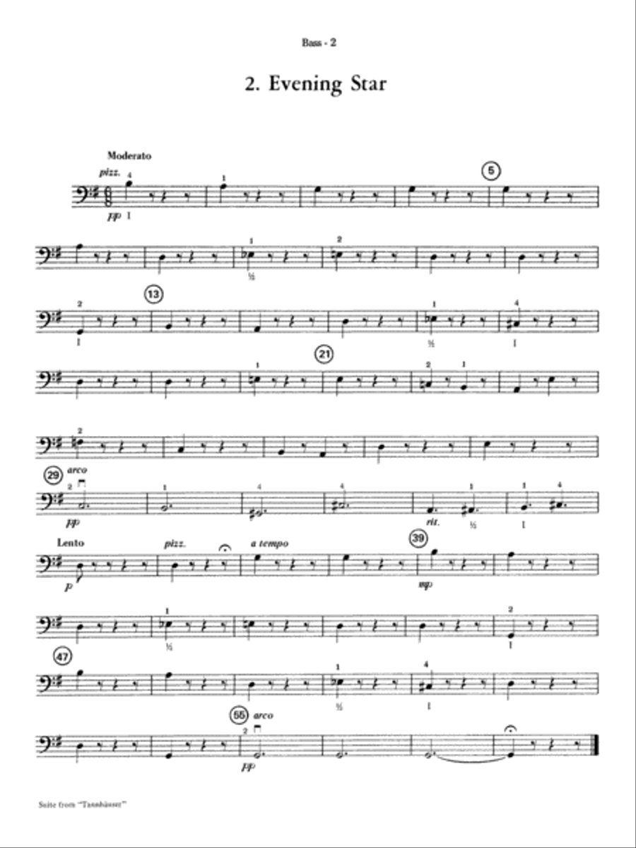 Suite from Tannhäuser: String Bass Full Orchestra scores gallery preview page 2