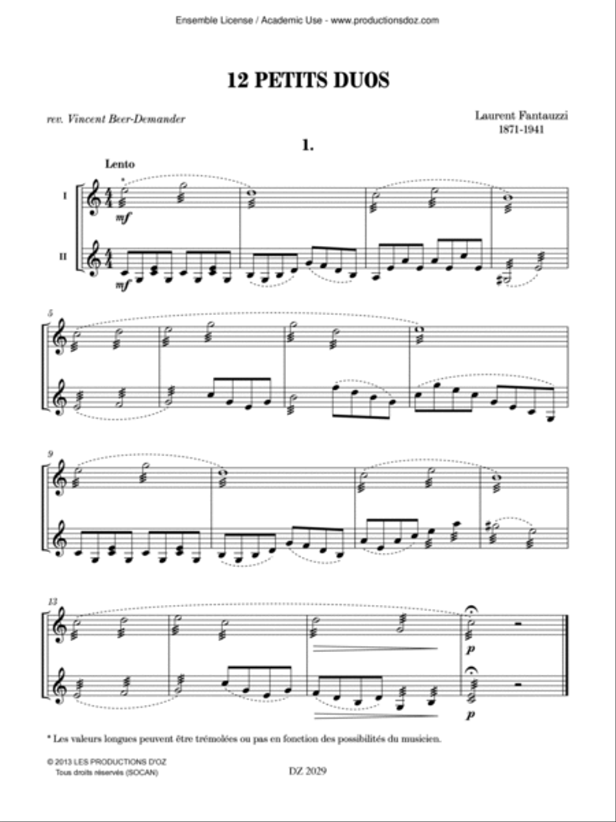 12 petits duos Mandolin scores gallery preview page 3