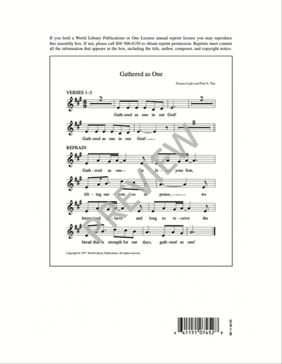 Gathered As One 3-Part scores gallery preview page 4