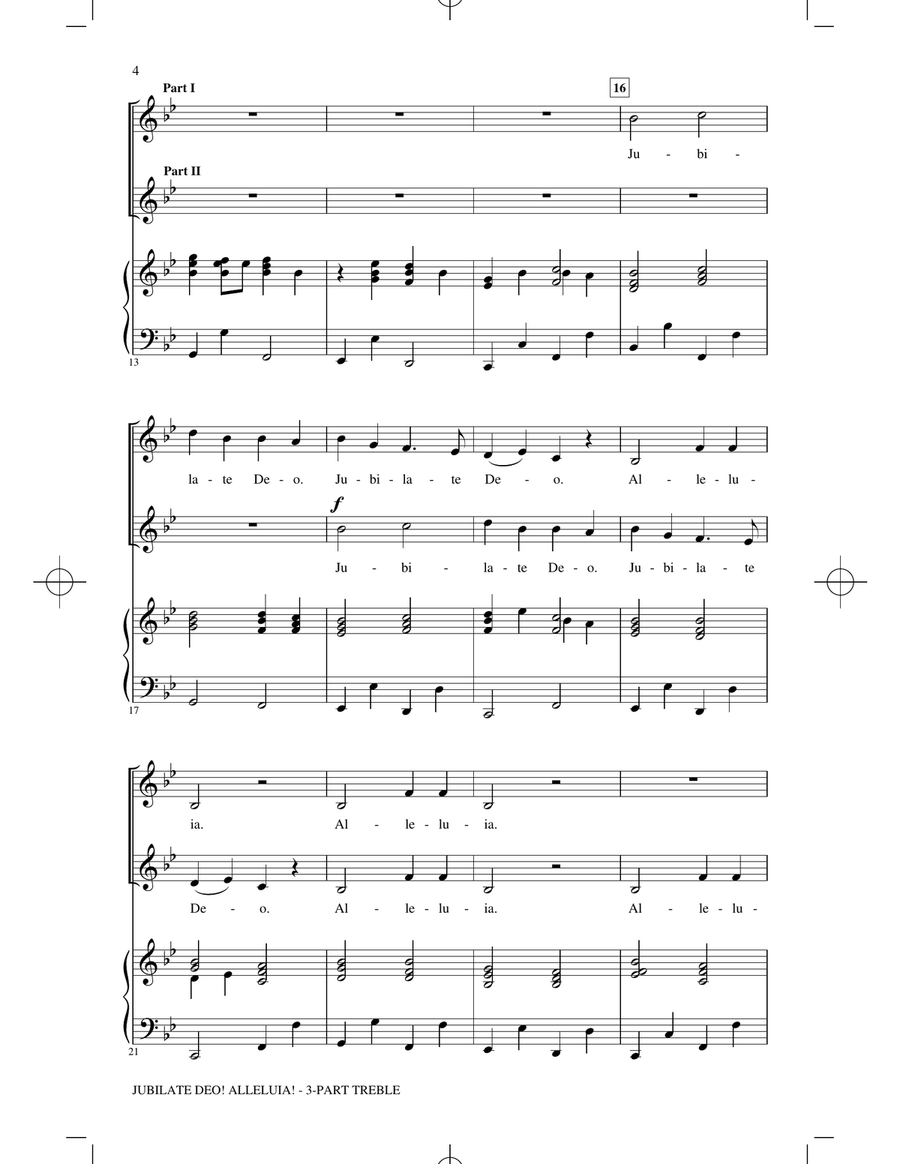 Jubilate Deo! Alleluia! (arr. Cristi Cary Miller) 3-Part scores gallery preview page 2