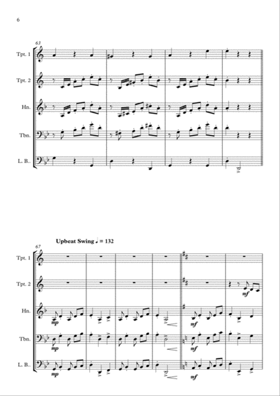 The House of the Rising Sun - for Brass Quartet Brass Quartet scores gallery preview page 6