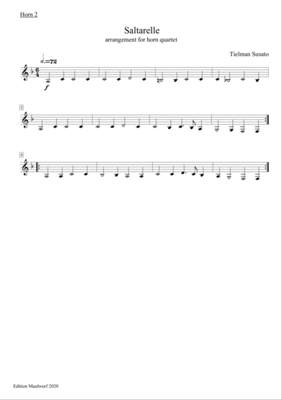 Saltarelle Saltarelle Brass Quartet scores gallery preview page 3