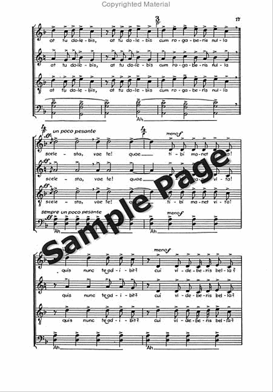 4 A Cappella Choruses 4-Part scores gallery preview page 17
