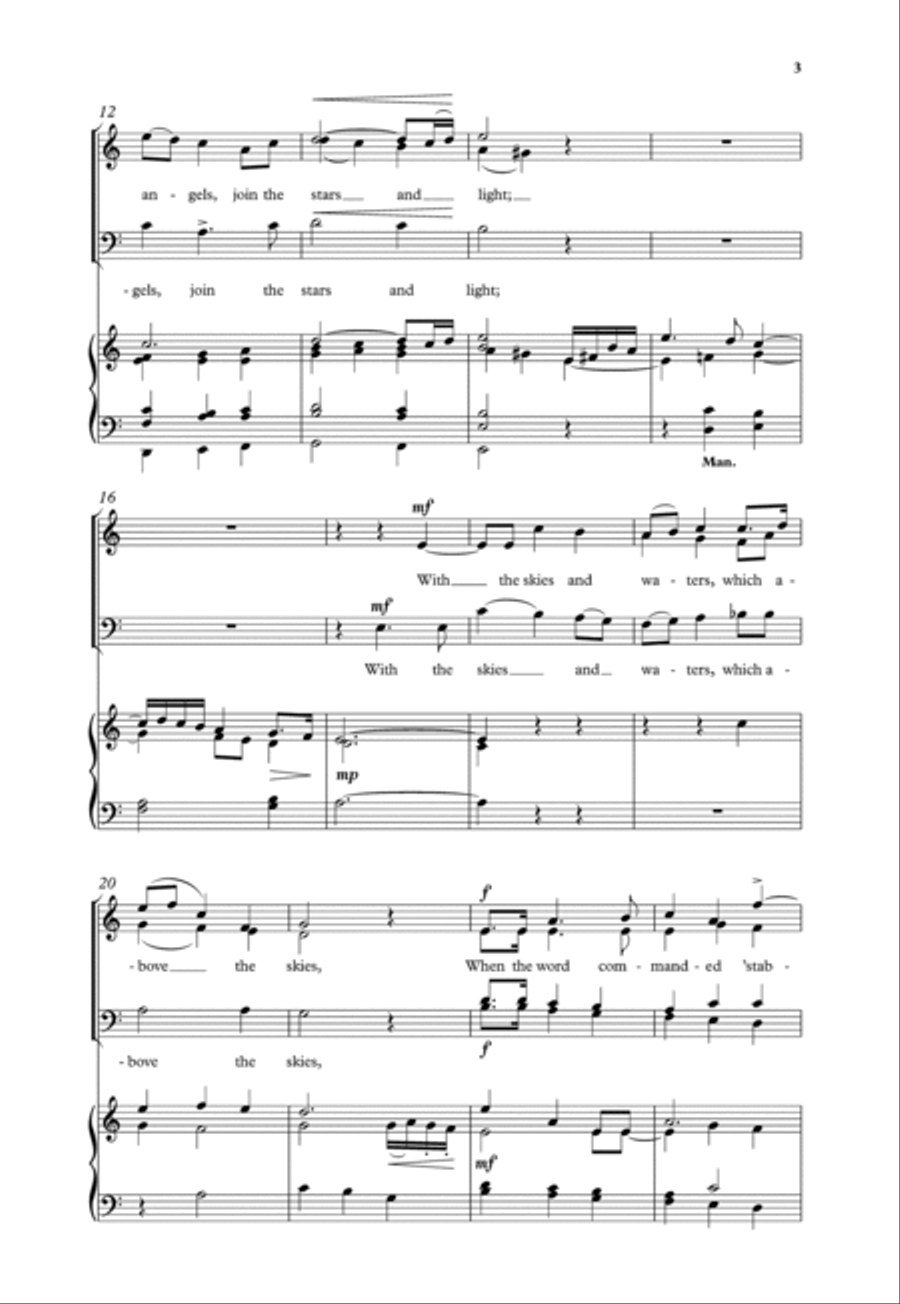 Praise the Lord of heaven Score scores gallery preview page 3