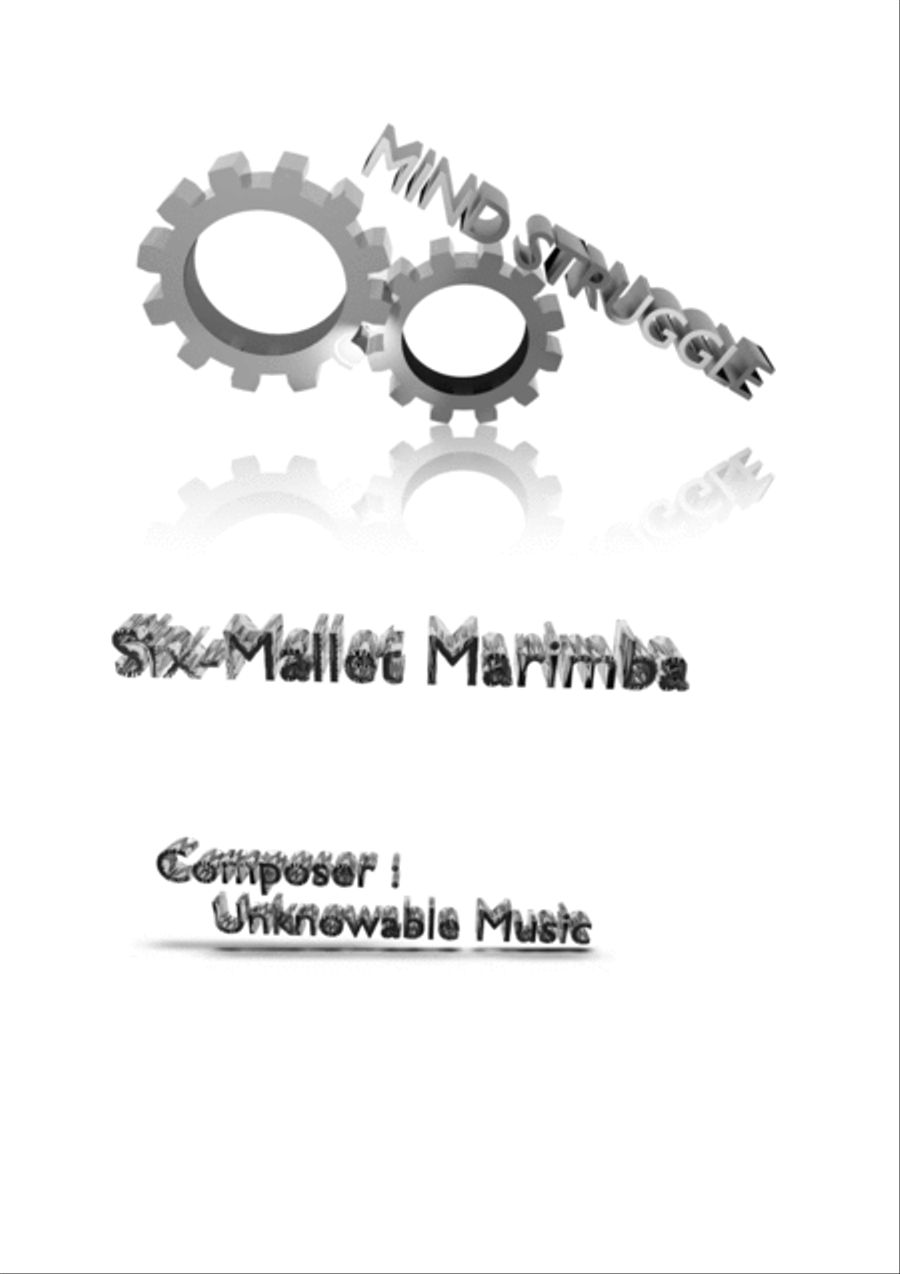 Mind Struggle (Marimba six mallets) Marimba scores gallery preview page 2