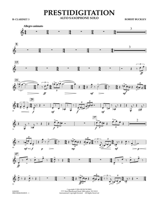 Book cover for Prestidigitation (Alto Saxophone Solo with Band) - Bb Clarinet 3