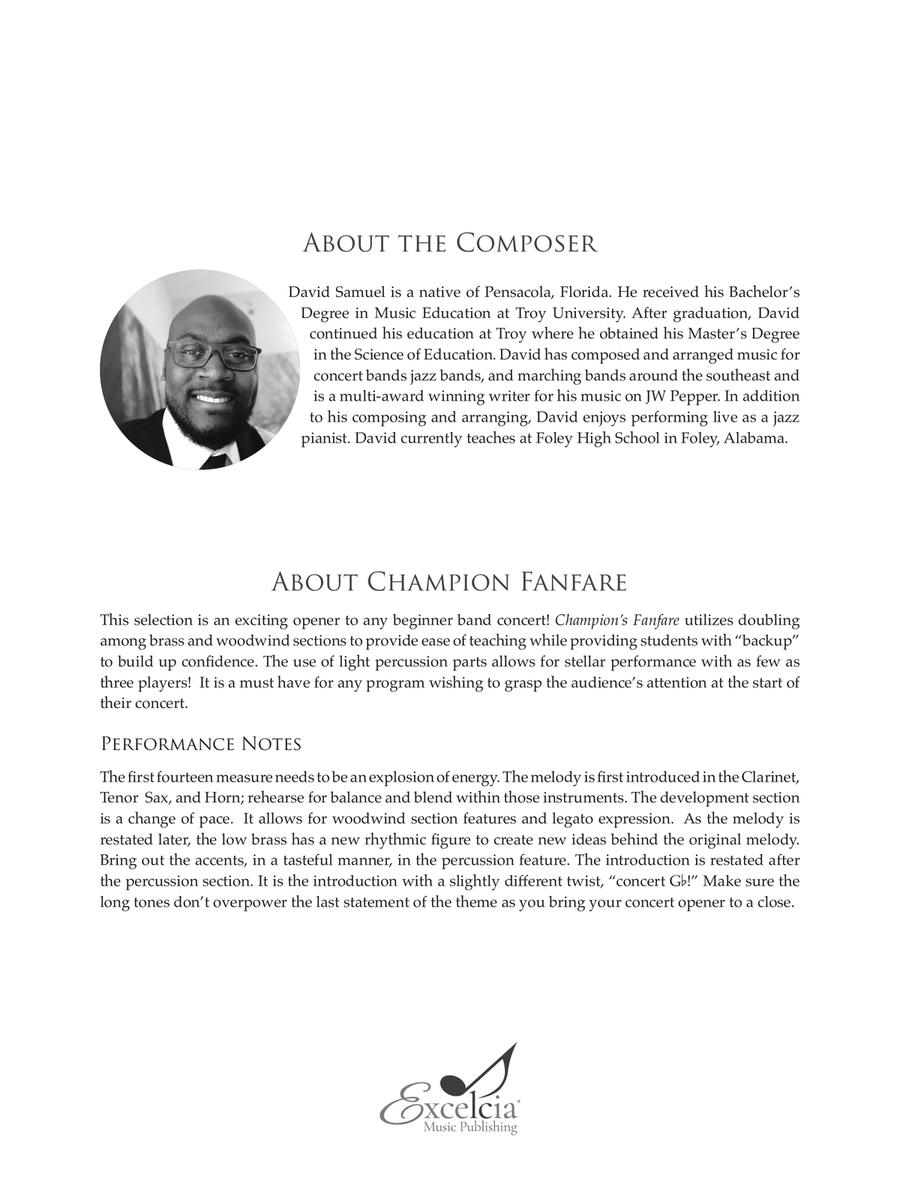 Champion Fanfare Champion Fanfare Concert Band scores gallery preview page 3