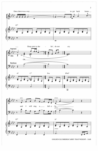 Golden Slumbers/Carry That Weight (from Sing) (arr. Mac Huff)