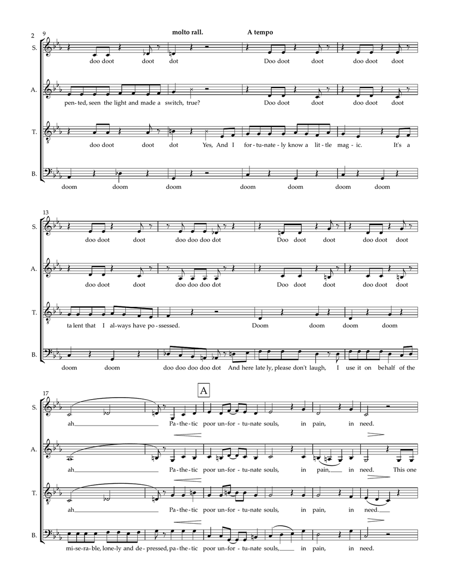 Poor Unfortunate Souls Poor Unfortunate Souls 4-Part scores gallery preview page 3