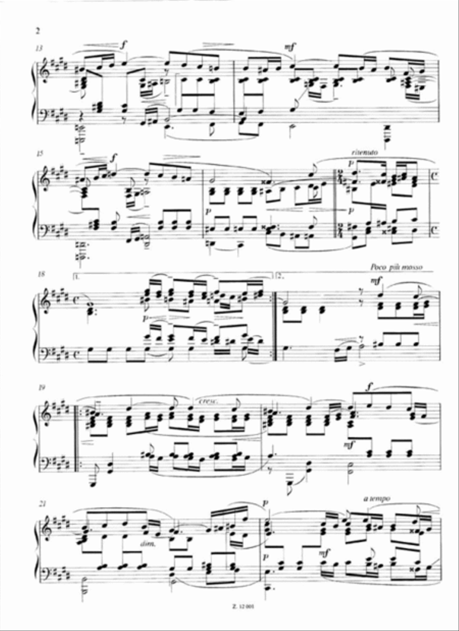 Vocalise op. 34, no 14 Piano Solo scores gallery preview page 2