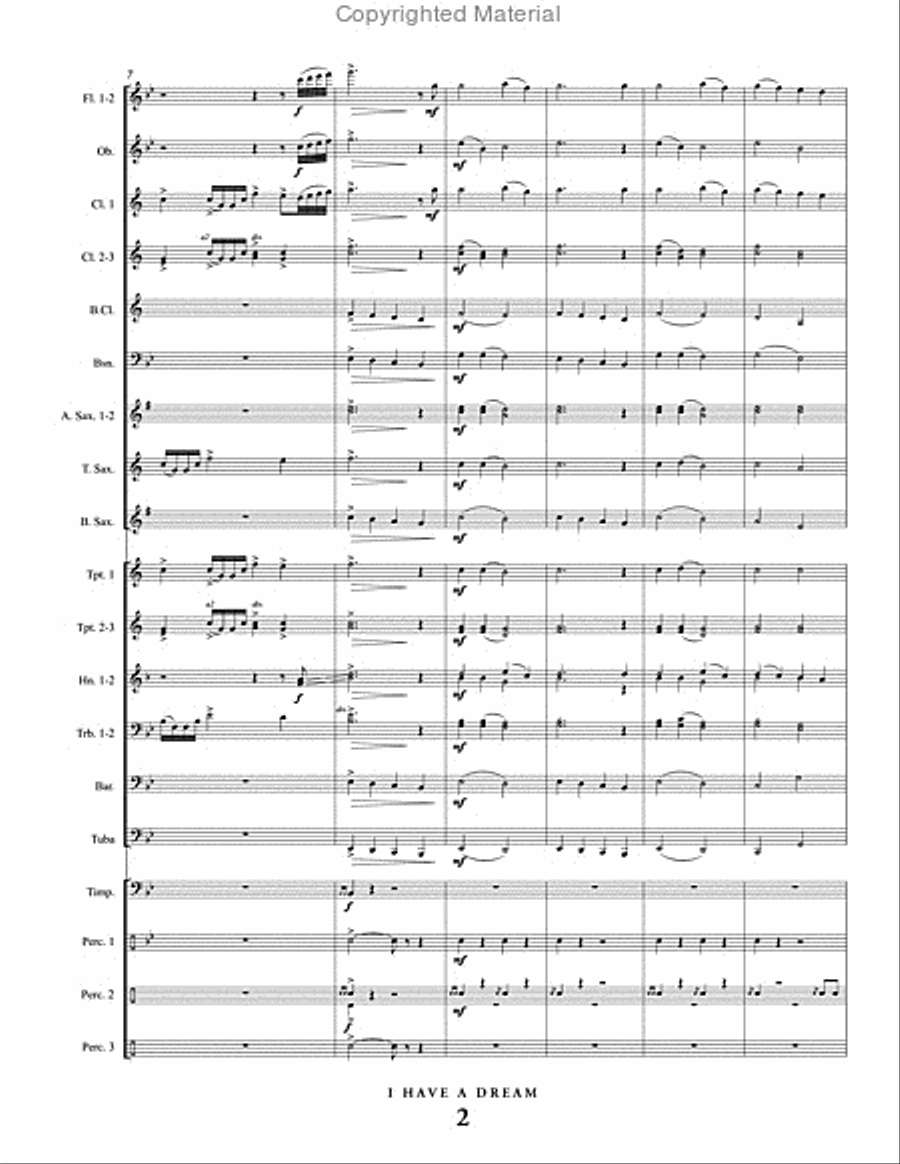 I Have A Dream Concert Band scores gallery preview page 3