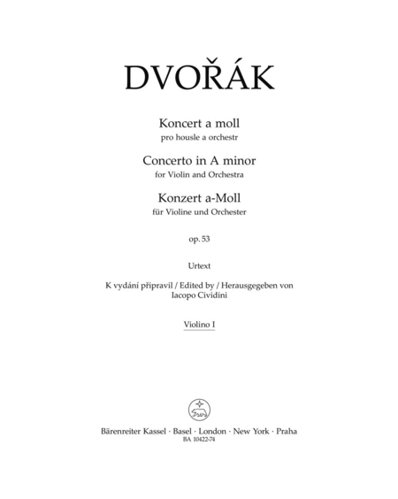 Concerto in A minor for Violin and Orchestra op. 53 (violin 1 part)