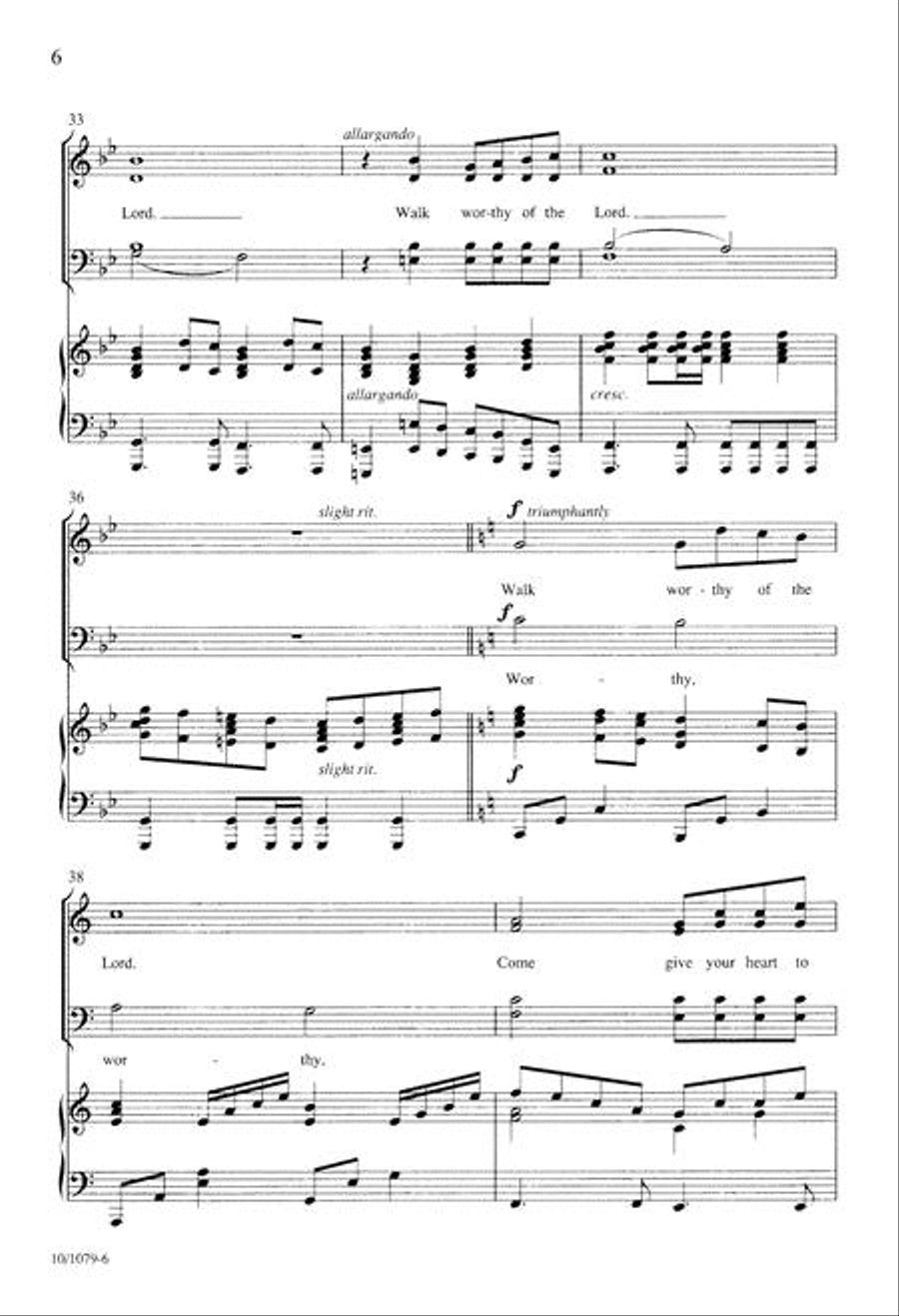 Walk Worthy Walk Worthy 4-Part scores gallery preview page 6