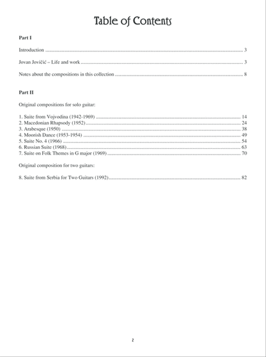 The Jovicic Collection The Jovicic Collection Acoustic Guitar scores gallery preview page 3