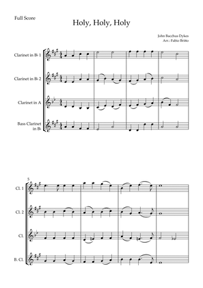 Book cover for Holy, Holy, Holy (Traditional Christian Song) for Clarinet Quartet