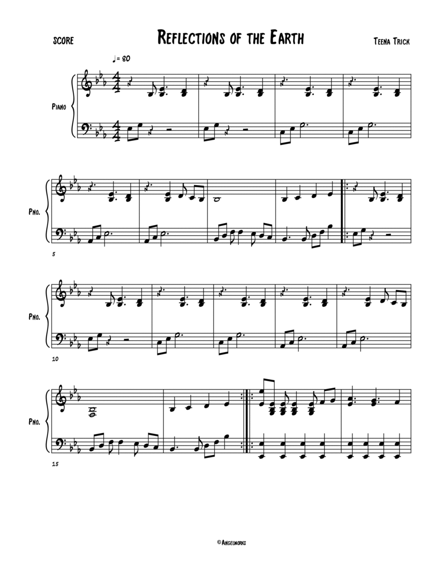 Reflections(on Piano) Piano Solo scores gallery preview page 1