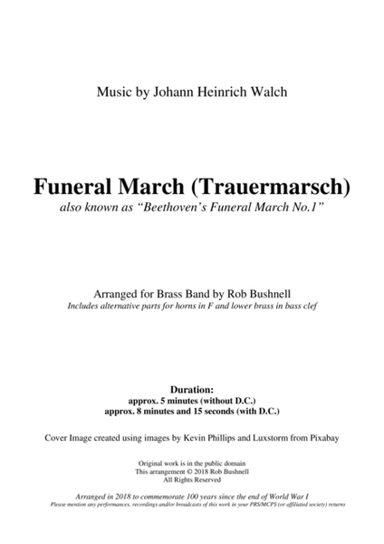 Funeral March (Walch)/"Beethoven's Funeral March No.1" - Brass Band (March-card sized) image number null