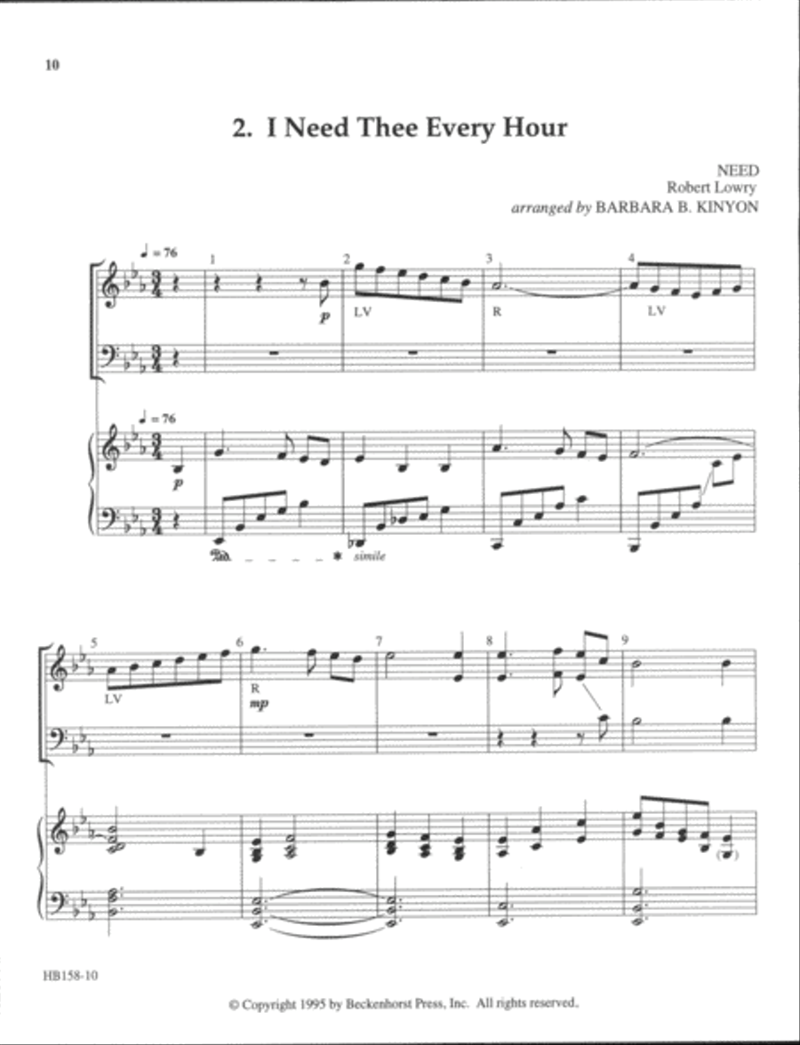Let's All Ring Hymns with Keyboard - full score Handbell Choir scores gallery preview page 10