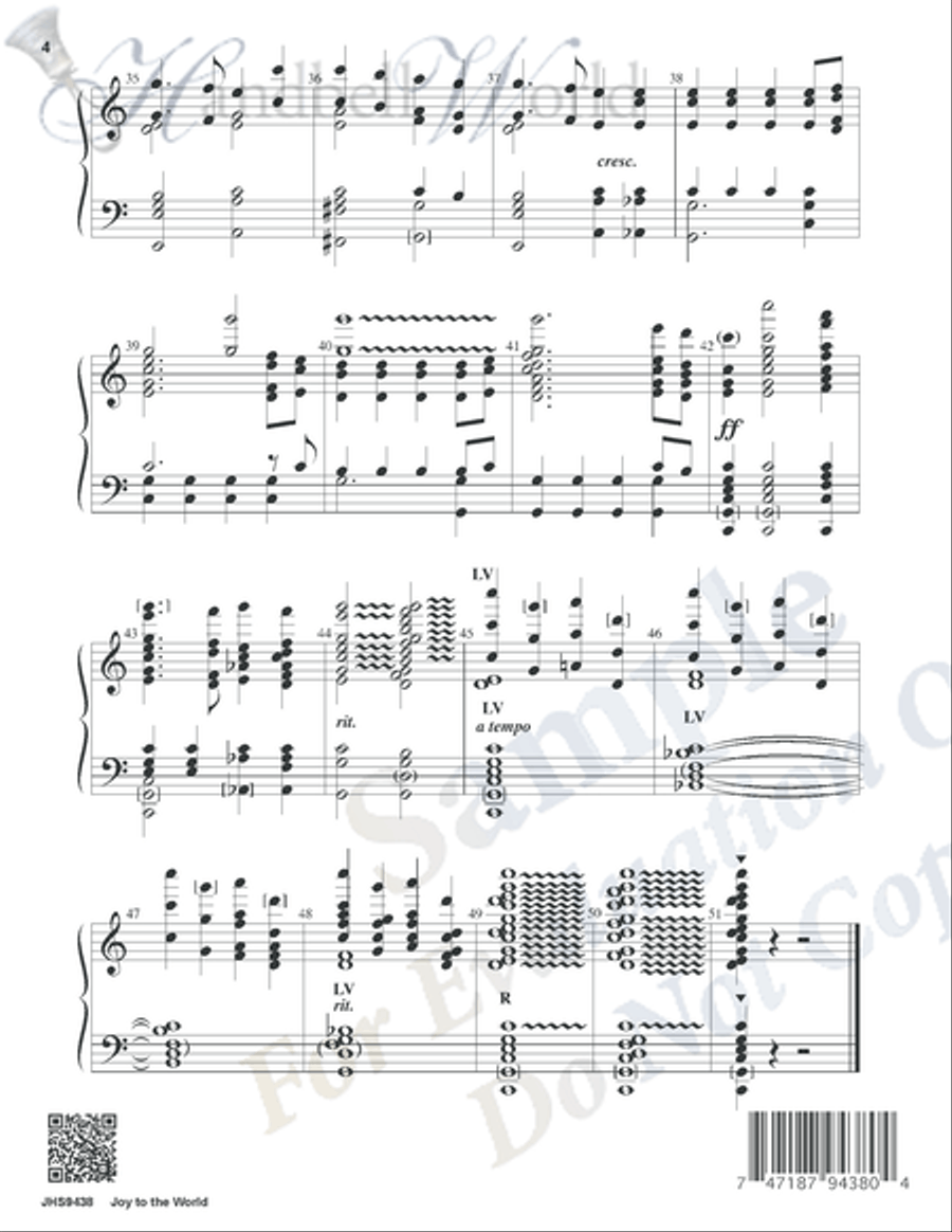 Joy to the World 5-Octaves scores gallery preview page 3