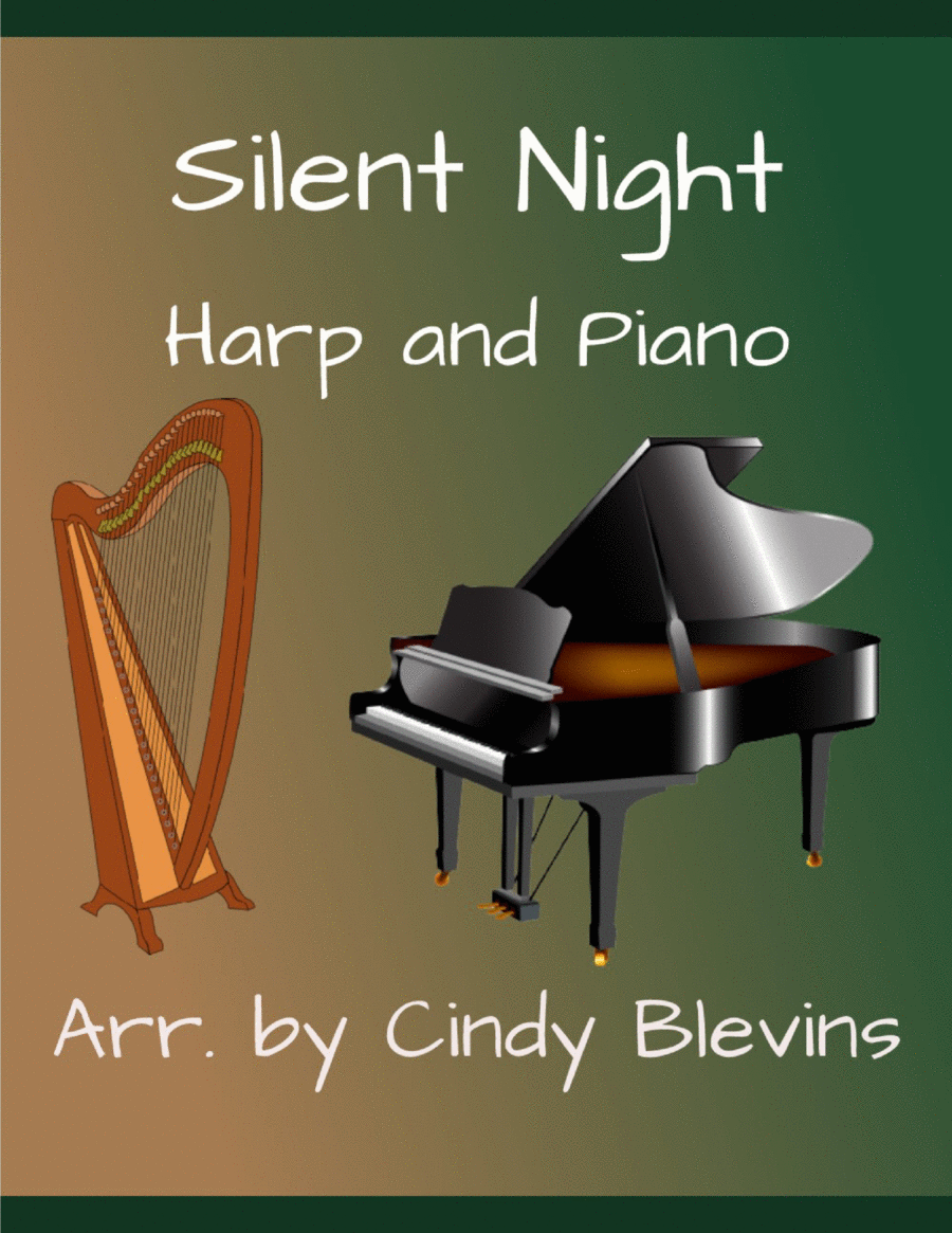 Silent Night, Harp and Piano Duet Harp scores gallery preview page 1