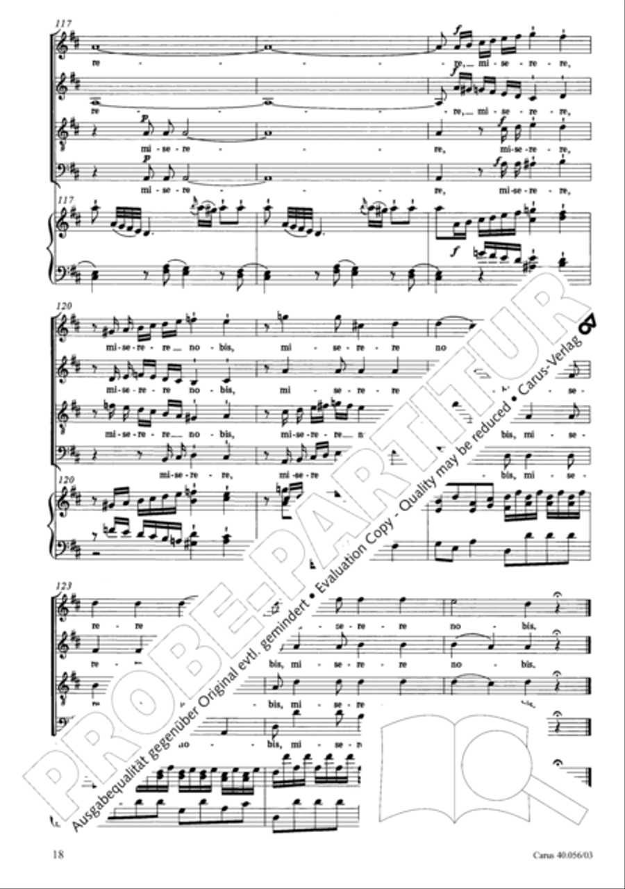 Litaniae Lauretanae B.M.V. in D 4-Part scores gallery preview page 19