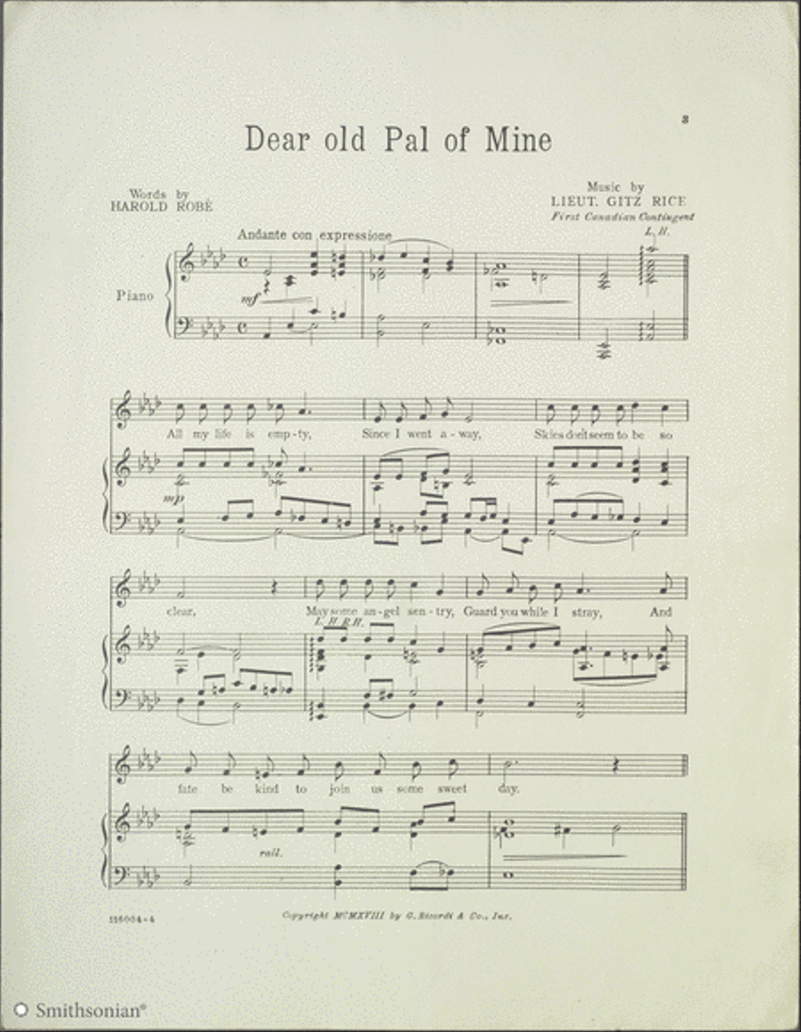 Dear Old Pal Of Mine (No. 3 in Ab) Piano, Vocal scores gallery preview page 2