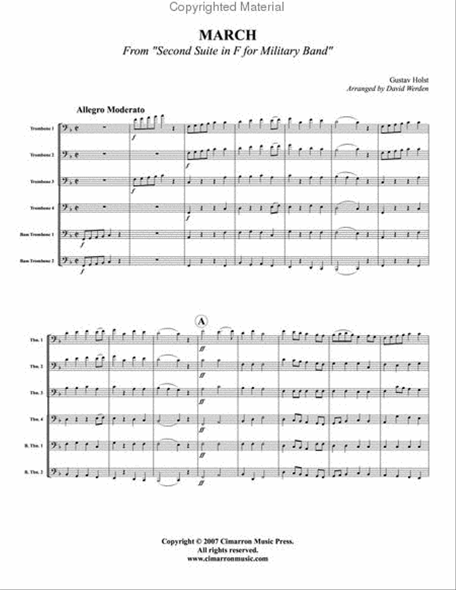 March from Military Suite in F Large Ensemble scores gallery preview page 2