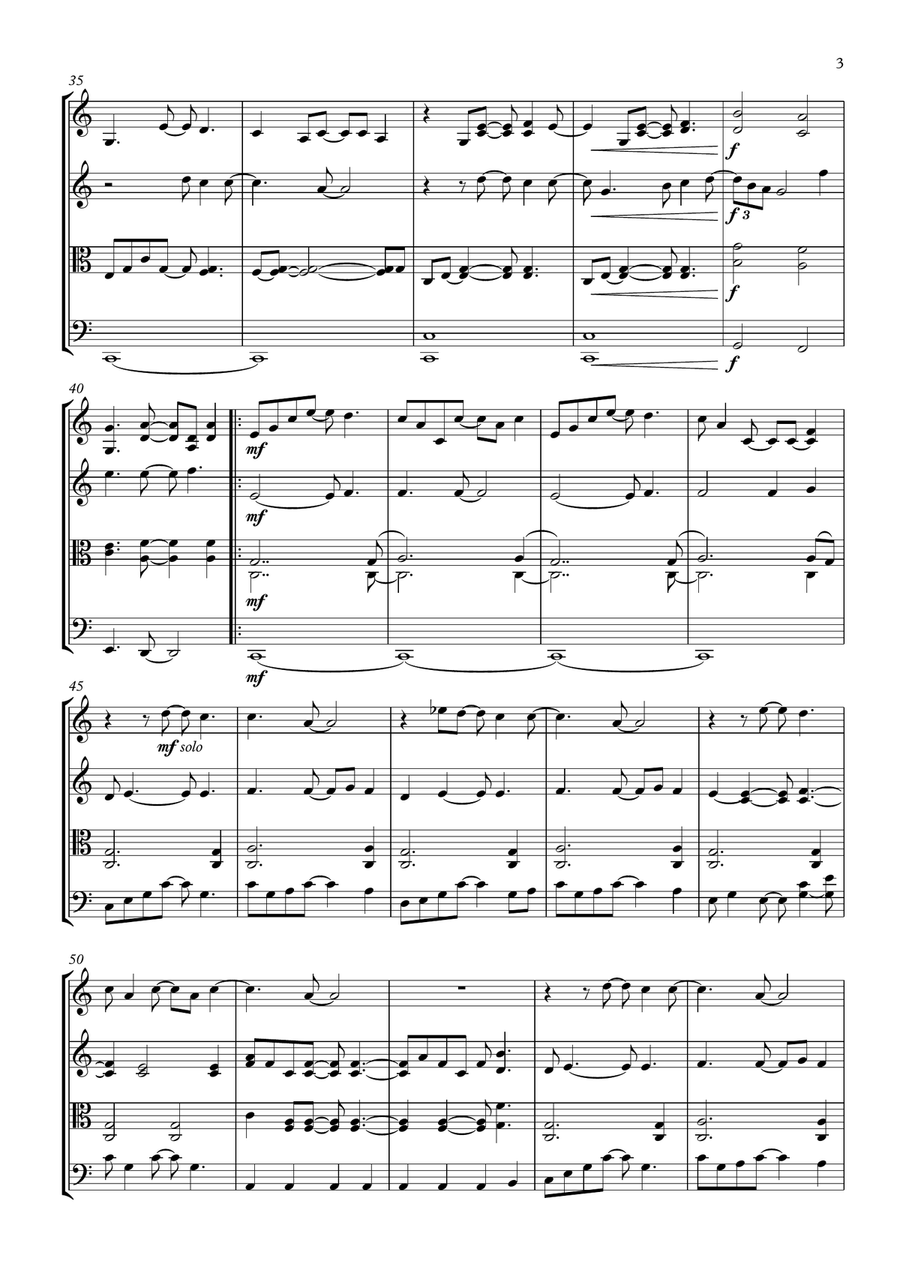 Tiny Dancer String Quartet scores gallery preview page 3