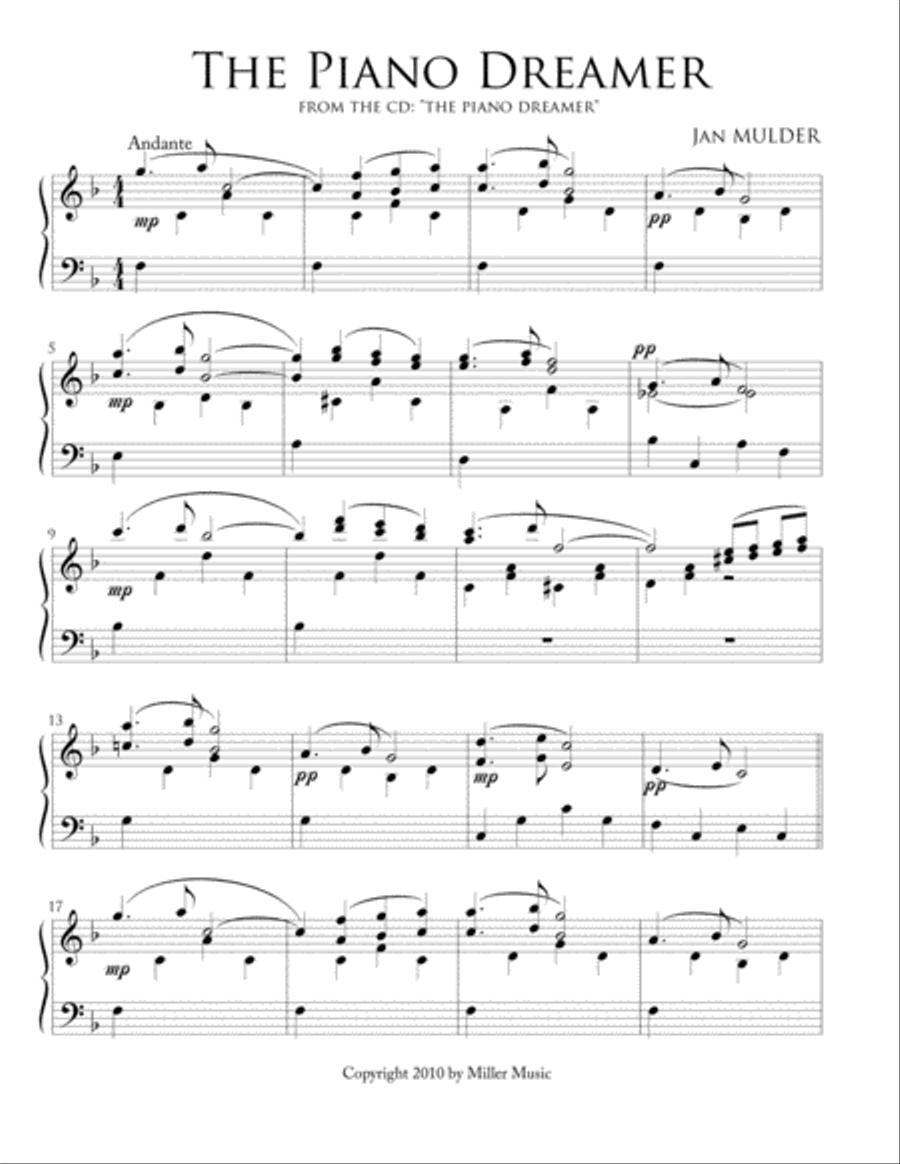 The Piano Dreamer Piano Solo scores gallery preview page 1
