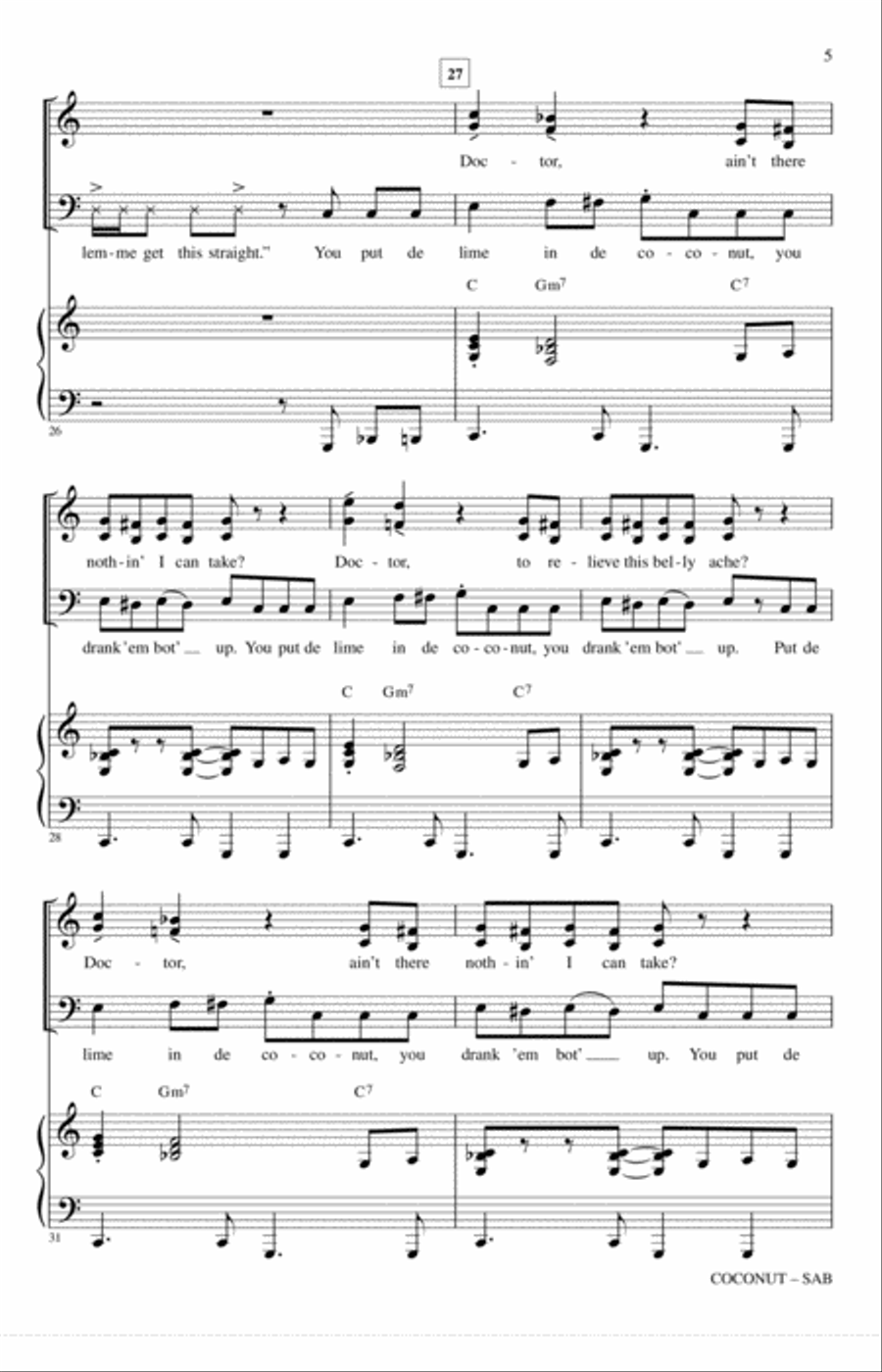 Coconut 3-Part scores gallery preview page 4