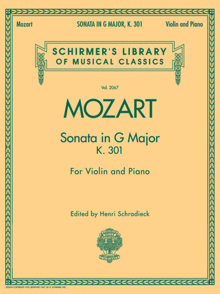 Book cover for Sonata in G Major, K301