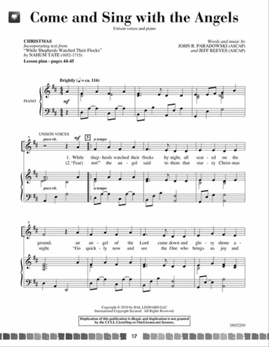 Sing and Celebrate 8! Sacred Songs for Young Voices Unison Choir scores gallery preview page 5
