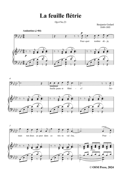 B. Godard-La feuille flétrie,Op.4 No.23,in A flat Major