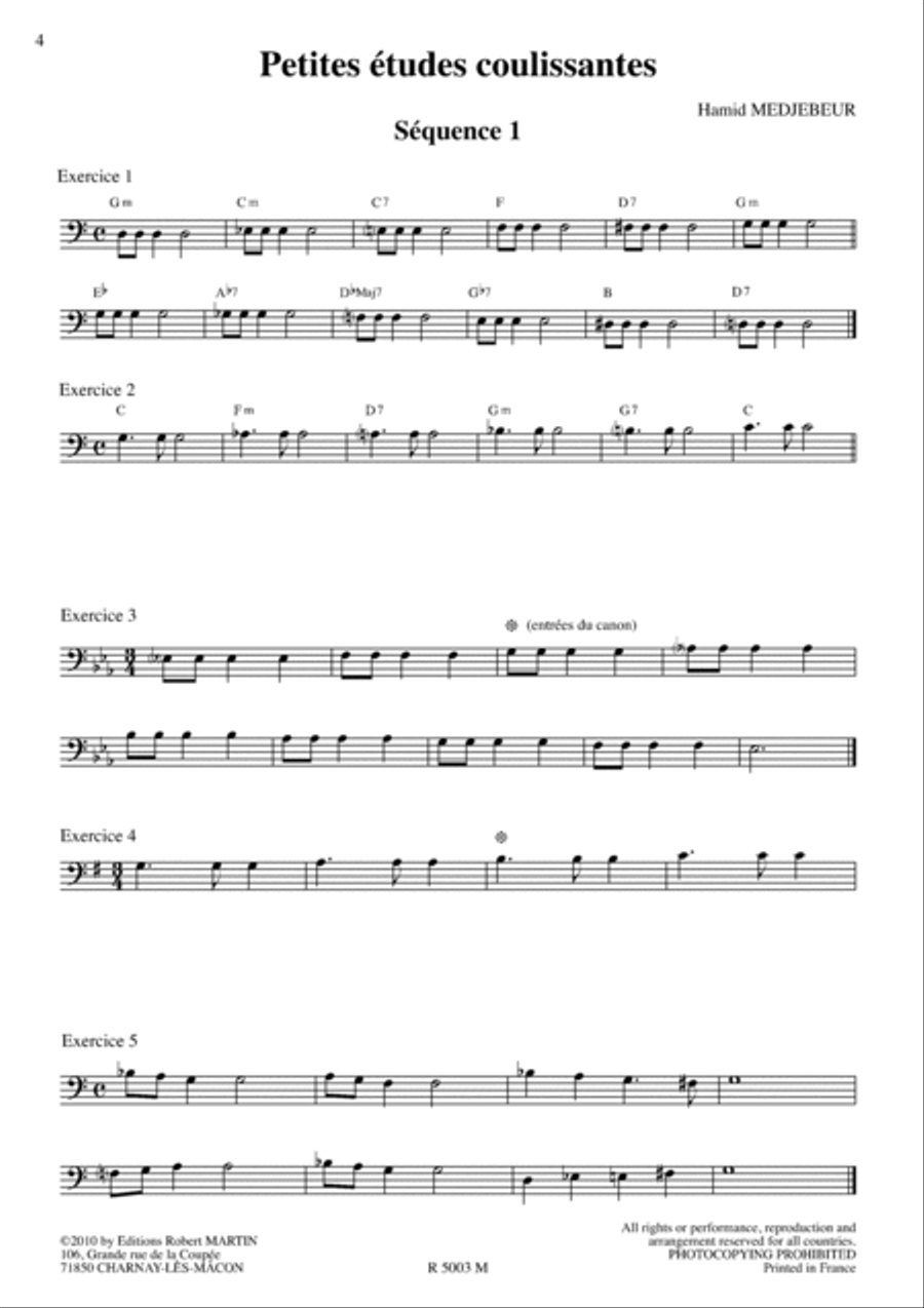 Petite étude coulissante Petite étude coulissante Trombone Solo scores gallery preview page 2