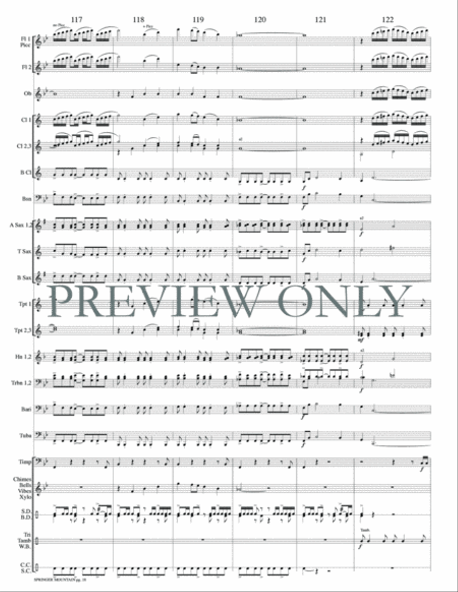 Springer Mountain Concert Band scores gallery preview page 21